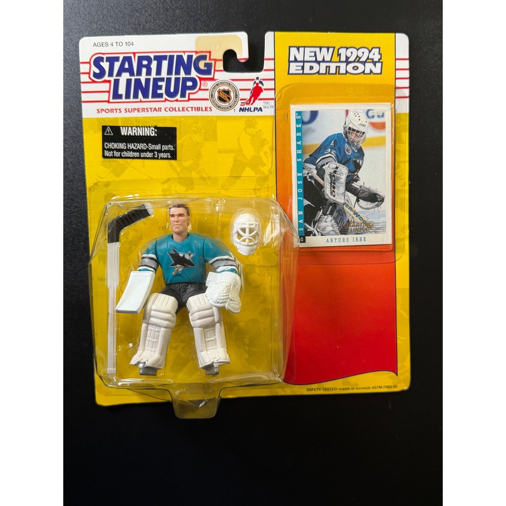 Arturs Irbe San Jose Sharks 1994 Starting Lineup Kenner NHL Figure with Card